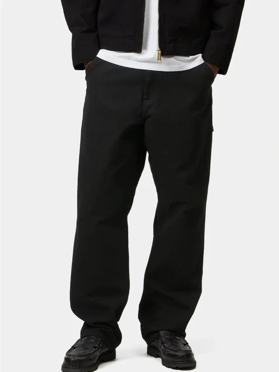 Carhartt WIP Black Single Knee Straight-Leg Pants