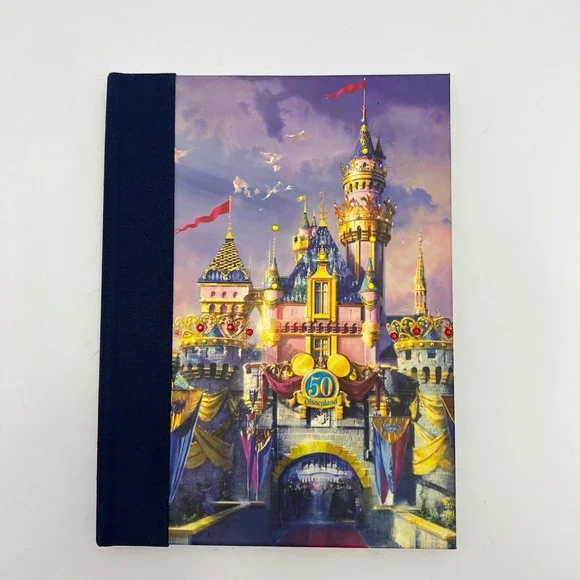 Disney Castle‎ Bejewelled Journal 50th Anniversary Disneyland Blue Navy Notebook