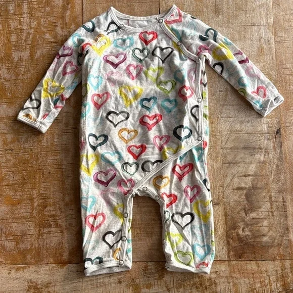 Little Wings Baby Girl Heart One Piece 3m