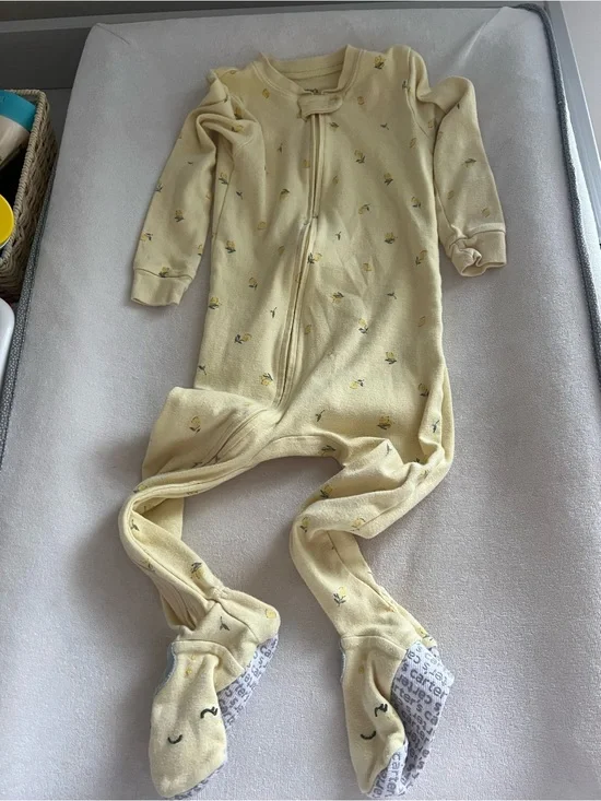 Yellow Toddler Footed One-Piece Pajamas - Soft Cotton