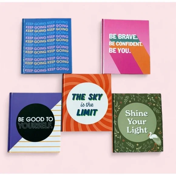 The Clever Factory 5 Piece Inspirational Hardcover Set‎ Colorful Quotes