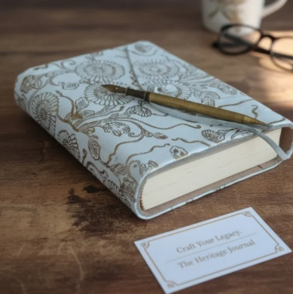 Rare leather bound white/gold sketchbook 9