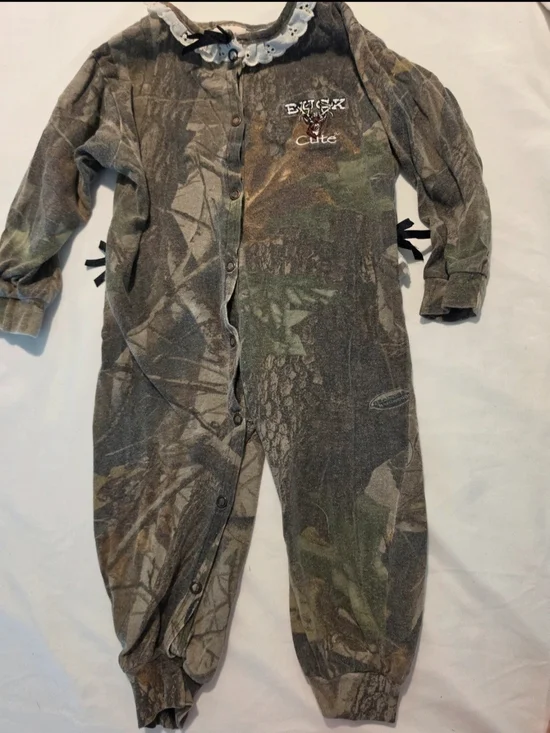 ​Vintage Jordan Lee Originals 18-24M Camo Buck Cute Romper Made in USA