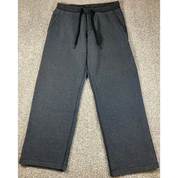 Lululemon Mens Hustle Pants Charcoal Gray Lounge Fleece Sweatpants Size Large