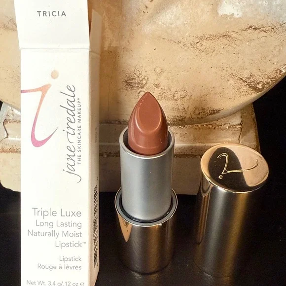 Jane Iredale Triple Luxe Long Lasting Naturally Moist Lipstick‎ Tricia 0.12oz