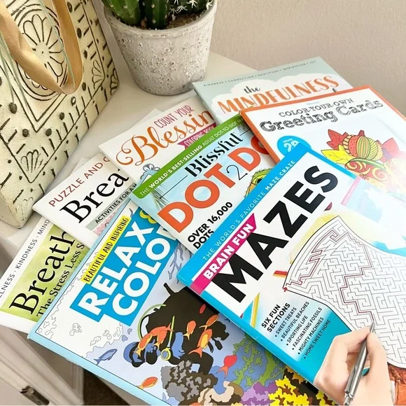 $91‎ Retail Value! Set of 8 Adult Activity Books