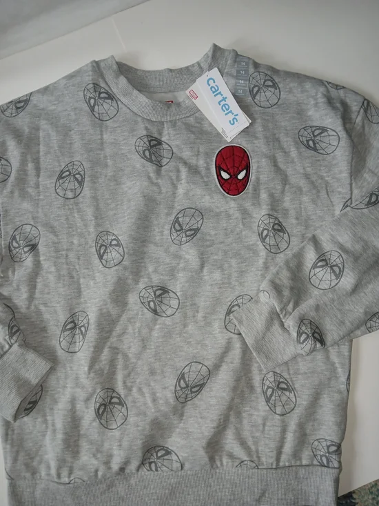 grey Marvel Spider-Man pullover Nwt Size 14, D0393
