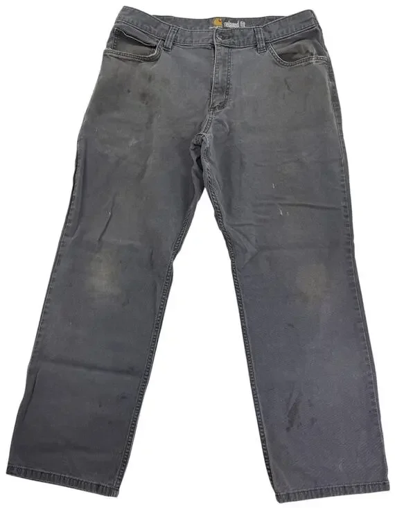 Carhartt Relaxed Straight Workwear Canvas Pants Men's 36x30 Dark Grey 102517 039