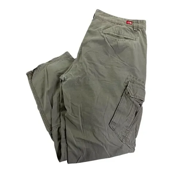 The North Face Cargo Pants Beige Khaki Men's 38x32 Outdoor Hiking Utitlity