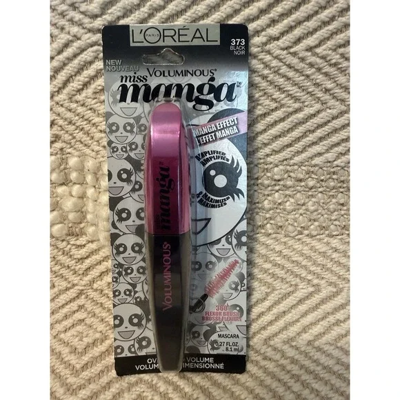 L'Oréal Paris Voluminous Miss‎ Manga WASHABLE Mascara, #373 Black, 0.27 Oz (NEW)