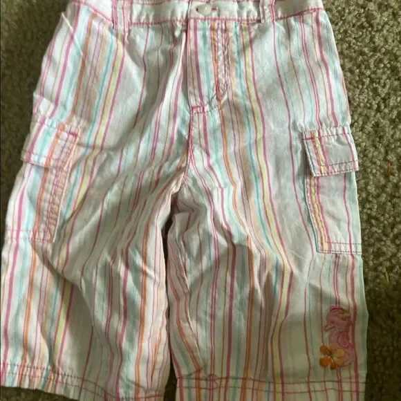 Infant Baby Girl Carters Colorful Striped Seahorse Pants