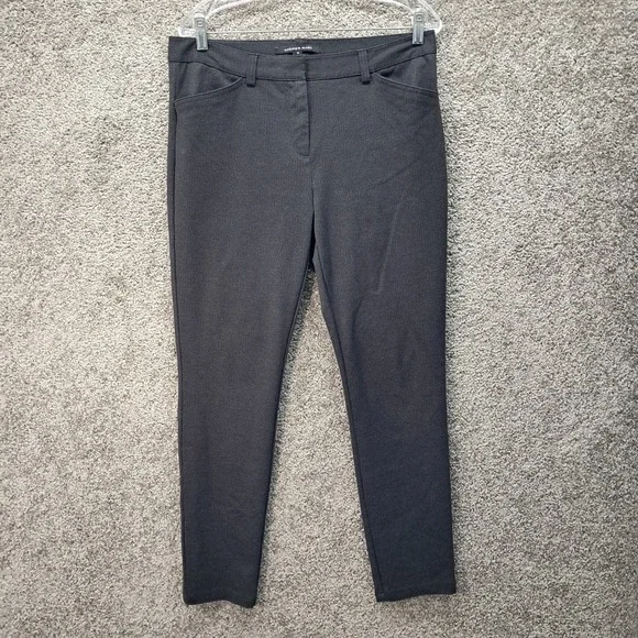 Andrew Marc Mens Slim Fit Stretch Trousers Dark Grey Dress Pants Size 34x29