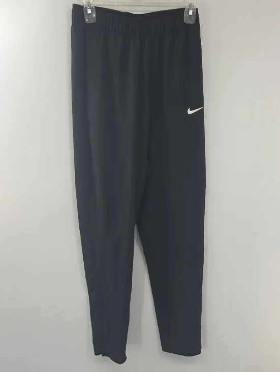 Nike Black Mens Lightweight Track Pants with White Swoosh