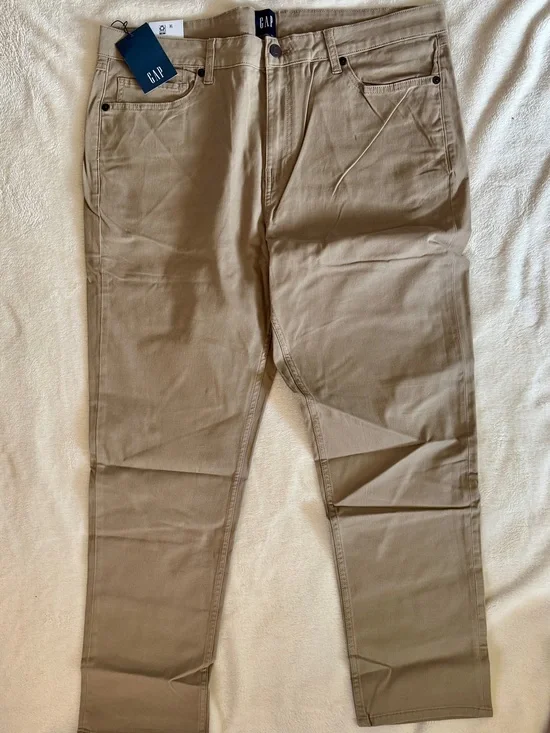 NEW Gap Men's 5 Pocket Pant Slim Fit Khaki Stretch Twill Size 40x30