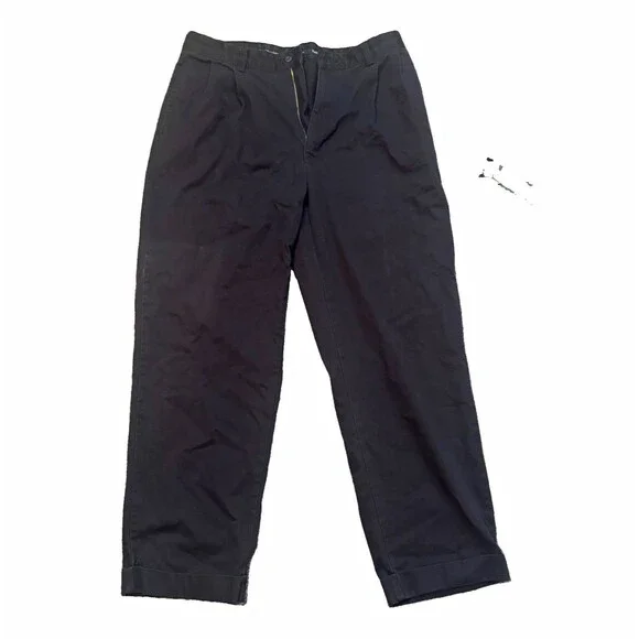 Polo Ralph Lauren Hammond Chino Men’s Black Pleated Cuffed Cotton Pants 34x30