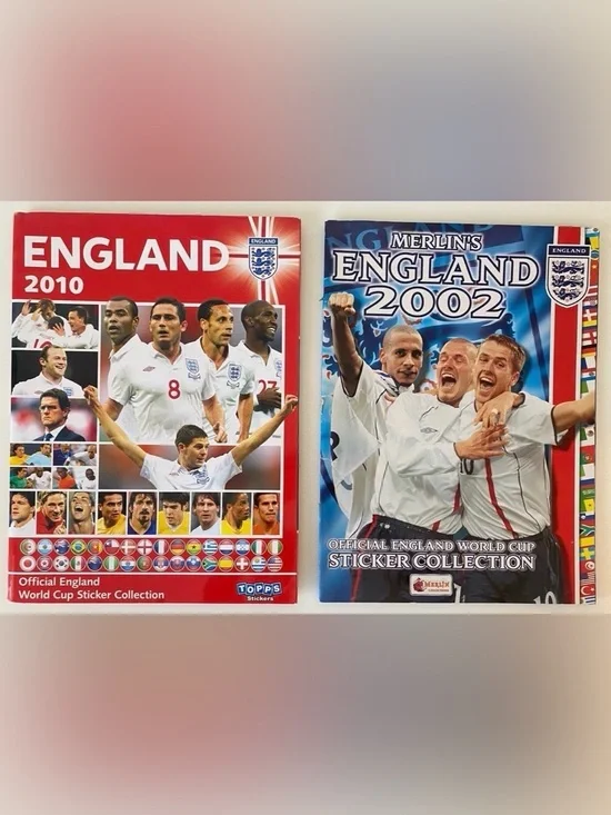 Merlin England 2002 2010 World Cup Football Stickers Book Soccer UEFA FIFA