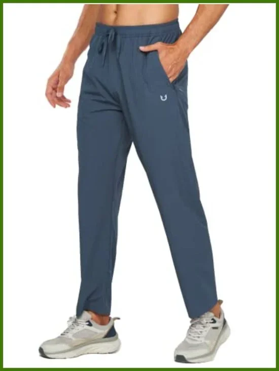 Men's Fleece Lined Sweatpants Winter Warm Straight Leg Athletic Pants