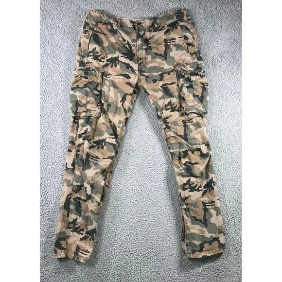 Levis Cargo Pants Men 36x31 Green Camo Outdoor Army Utility Grunge‎ Gorpcore y2k