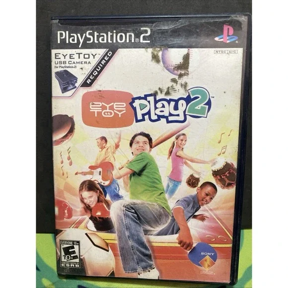 Eye Toy Play 2 Sony Playstation 2 PS2 Game & Case, No Manual