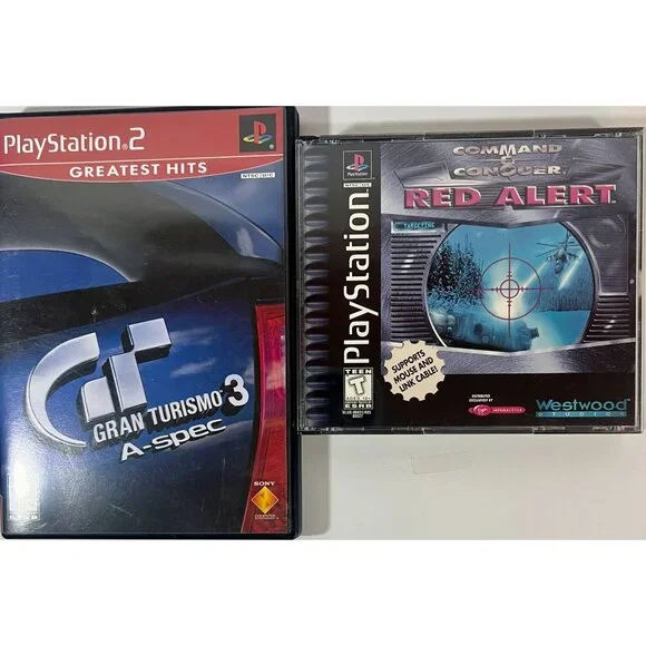 Gran Turismo 3 & Command & Conquer Red‎ Alert PlayStation Games