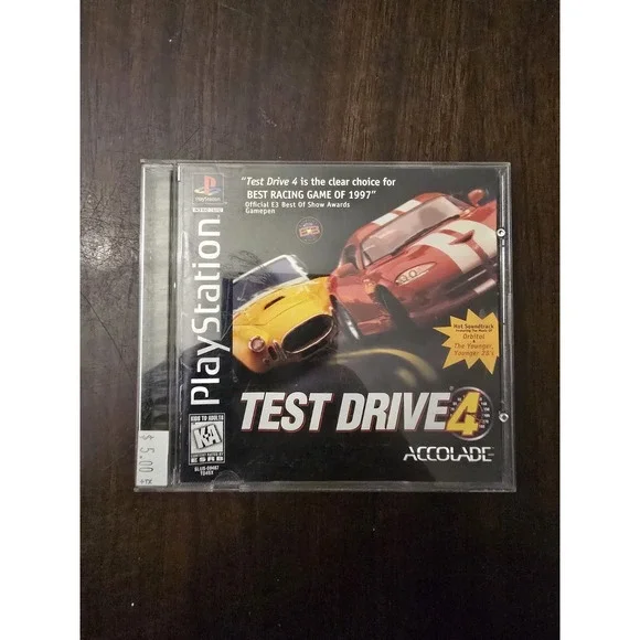 Test Drive 4 PS1 Excellent CIB‎ Complete w/ Reg Card