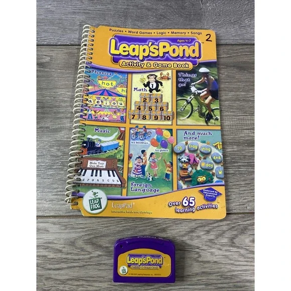Leap's Pond Leap Frog Leap Pad - Activity‎ & Game Book & cartridge