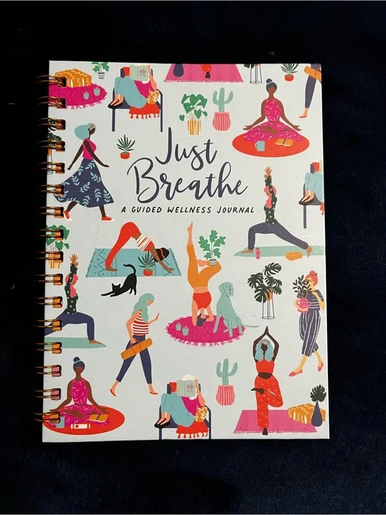 Just Breathe Guided Wellness Journal - Multicolor brand new