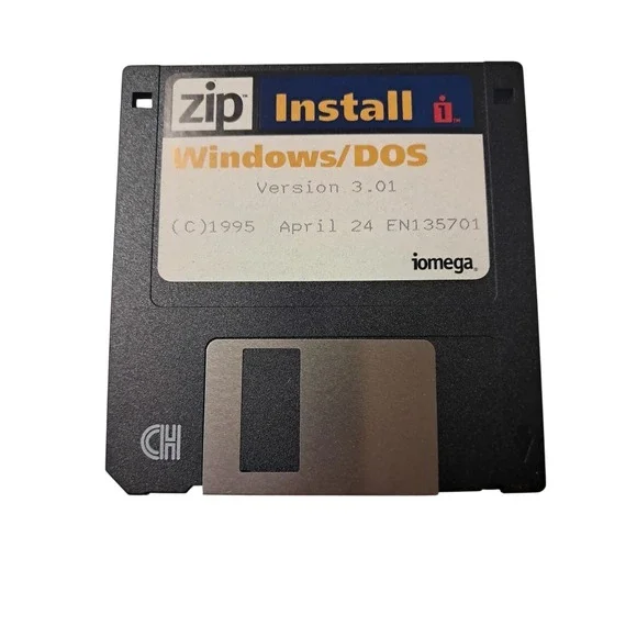 ✅ Iomega~Zip~Windows~Install Floppy‎ Disks~Version 3.01~1995~3.5