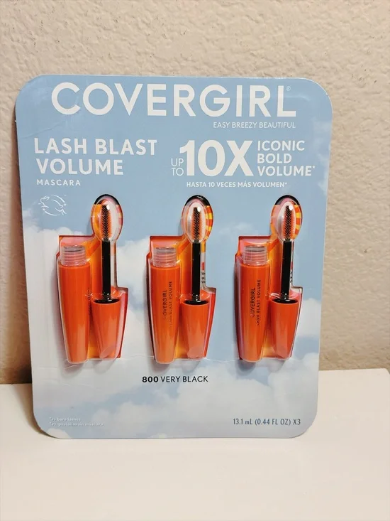 Covergirl Lash Blast Volume 10X Very Black 800 Mascara, 3 PACK 0.44 Fl/ Oz Each