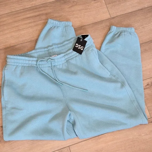 DSG Mens Classic Fleece Cinch Jogger Pants Blue XL NWT