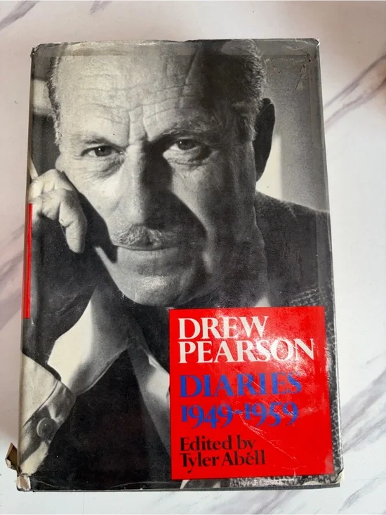 🔥 Drew Pearson Diaries 1949-1959 Tyler Abell 1974 First Edition Hardcover DJ🔥