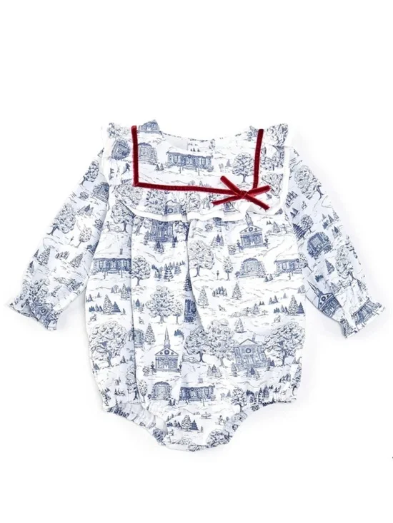NEW Edgehill Collection x Darby Fallon Clark Ansley Toile Winter Romper