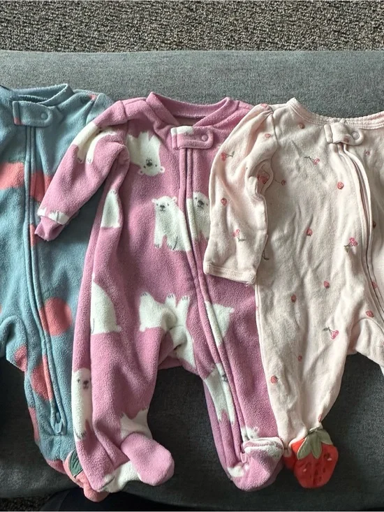 3 Carter's Footed One-Piece