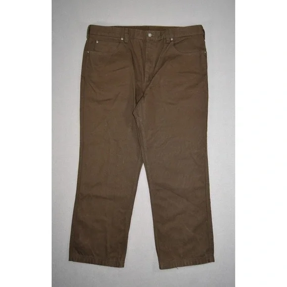 Duluth Trading Co Mens 42x30 Brown Fire Hose Relaxed Fit Work Pants 86125B