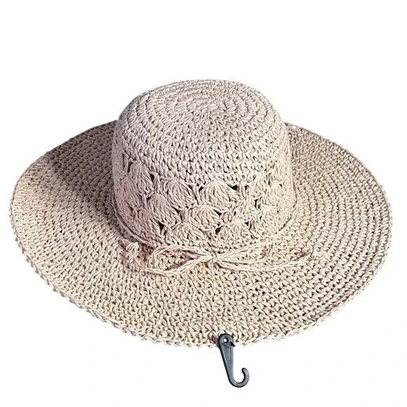 Lauren Conrad LC Pink Sun Hat Packable Adjustable Full Coverage 16