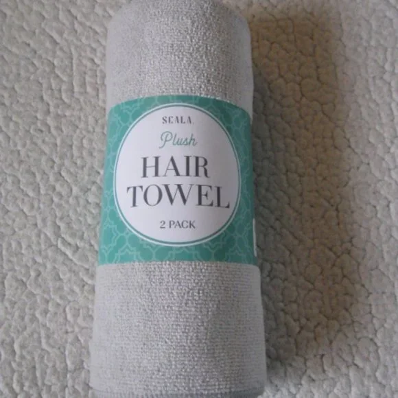 Scala Plush Hair Towel 2 Pack