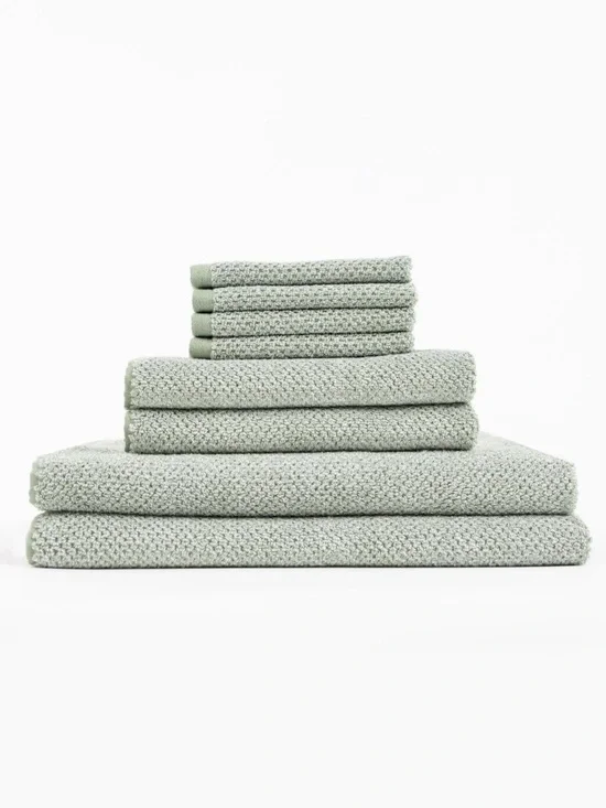 Home Bath Sage Knit Bath Towel Set - Home Bath