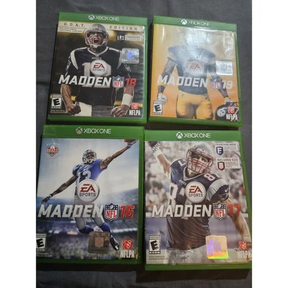 Madden NFL Xbox One Game Lot 16 17 18 GOAT Edition 19‎ Bundle EA Sports Football