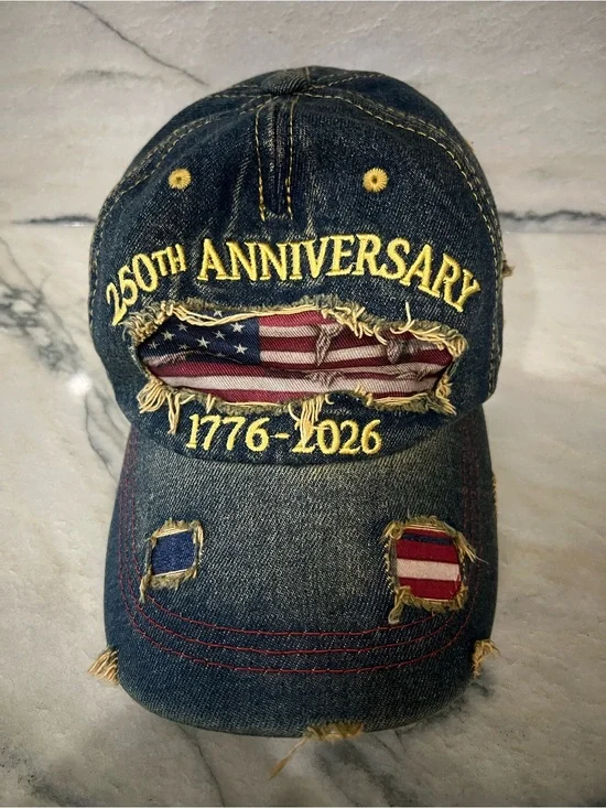 250th Anniversary Distressed Denim Hat 🇺🇸