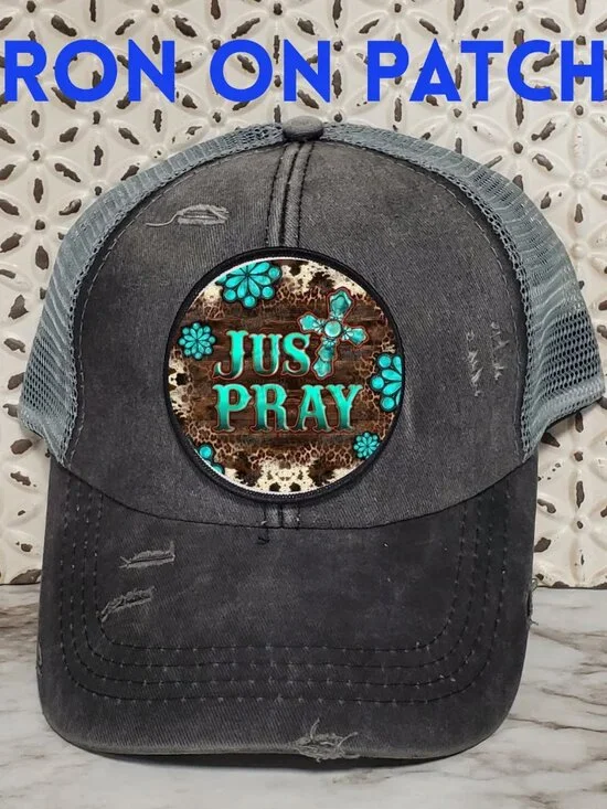 Just Pray Iron on Patch