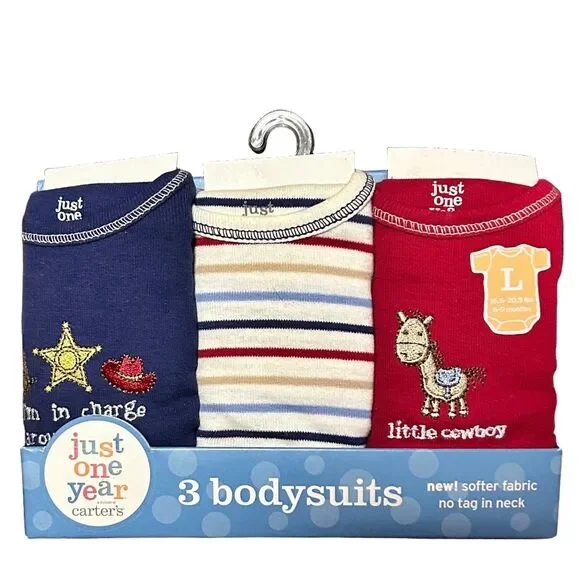 Carter's Bodysuits - Baby L (6-9M) - 3-Pack
