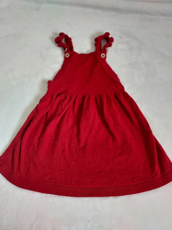 Carter's Red Dot Knit Jumper Dress 24mo Holiday Christmas Pictures Casual Party