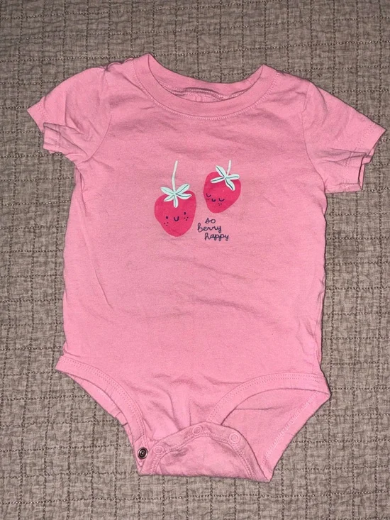 Carter's Pink Strawberry Graphic Short Sleeve Tee