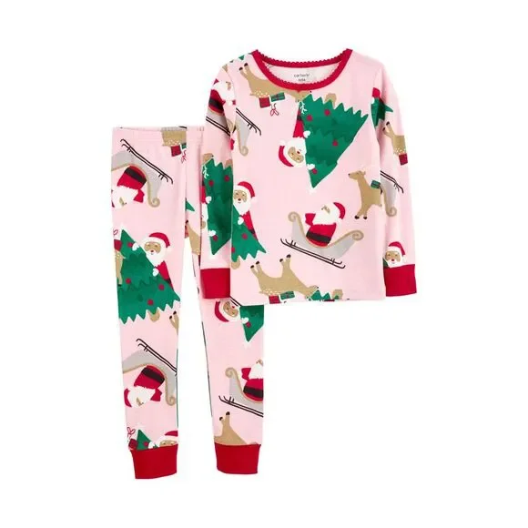 Carters Toddler Girls Christmas Snug Fit Pajama 2 Piece Set