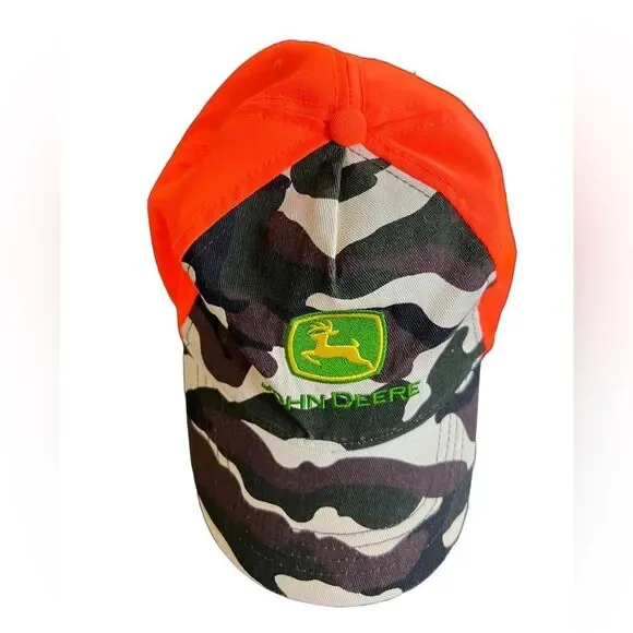 John Deere camo and hunter orange unisex‎ size small adjustable gorpcore hat