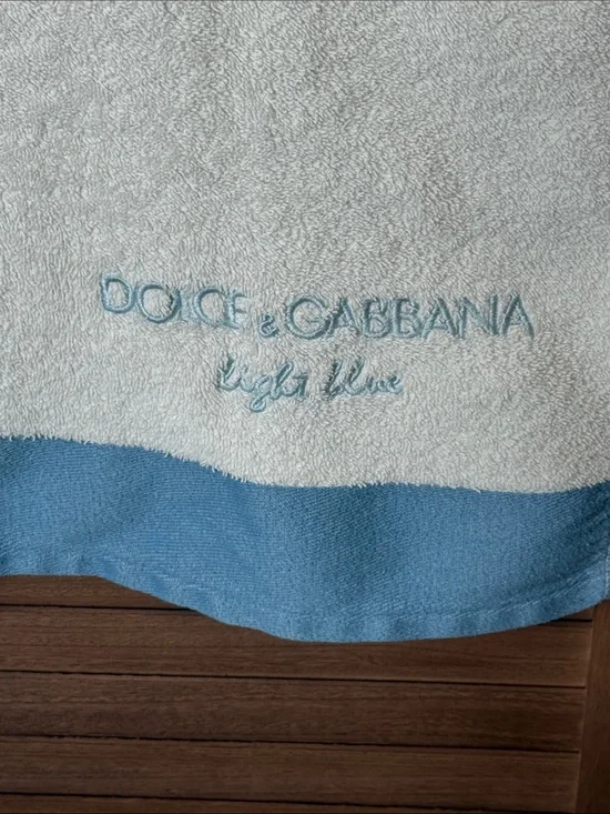 Dolce & Gabbana Light Blue Bath Towel 31”x56”