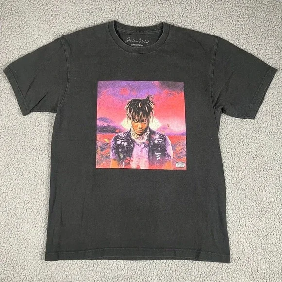 Juice WRLD Legends Never Die Album Cover Graphic T-Shirt Black Medium
