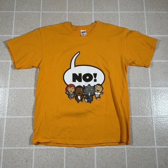 Vtg Y2K 2002 TMBG They Might Be Giants No! Concert T Shirt Sz M Ween Indie Rock