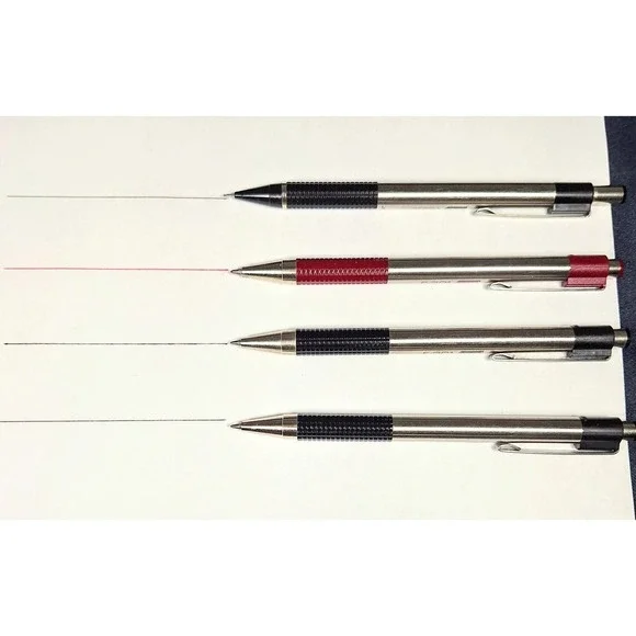 Zebra Stainless Pen Pencil Set F-301 (2) Black (1) Red and‎ (1) M-301 0.5 Pencil
