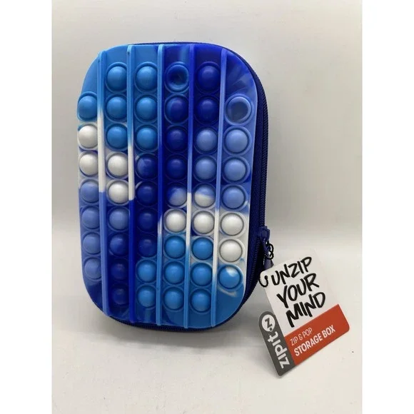 ZipIt Zip & Pop Blue Camo Tie Dye‎ Zipper 7